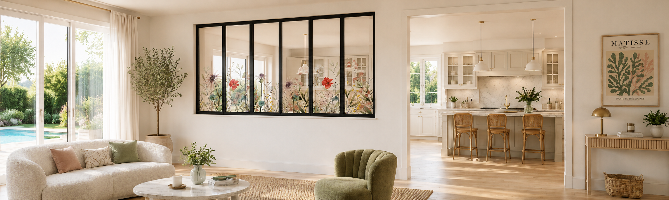 verrière à motif floral 99 deco